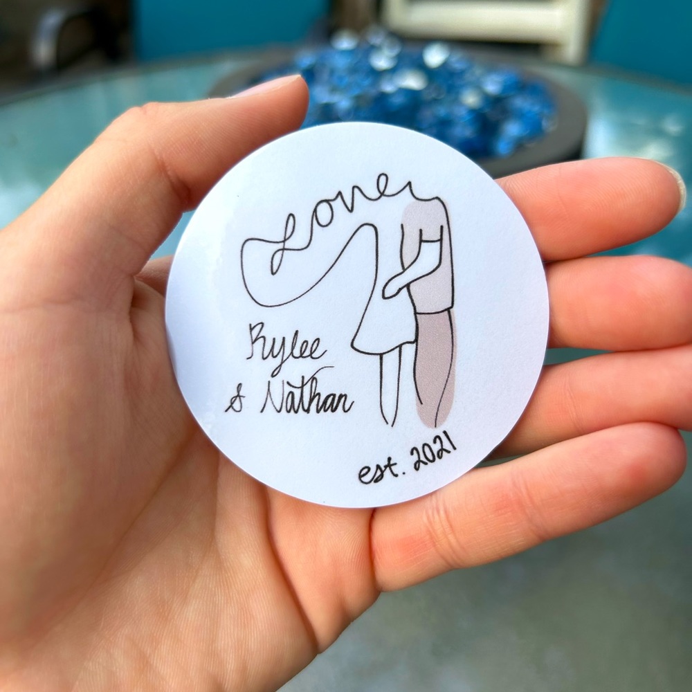Custom-Made Couple Love Sticker
